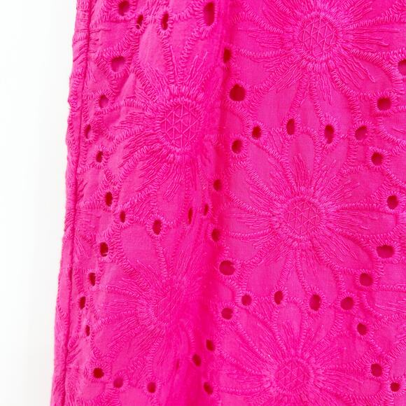 Sigrid Olsen Womens Boho Summer Embroidered Floral Eyelet Shift Dress Size M - Picture 5 of 8